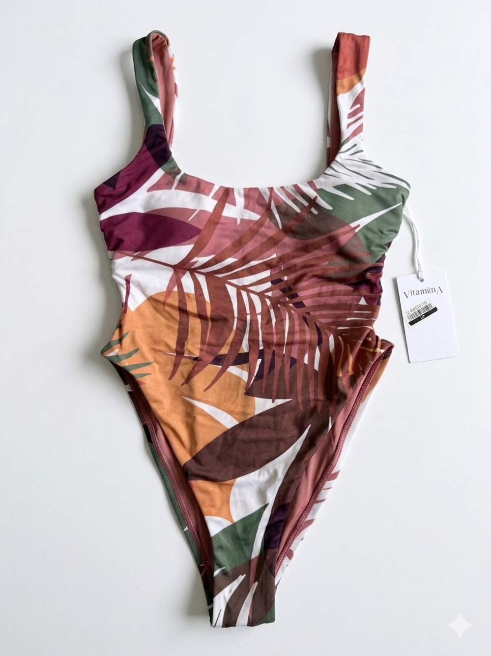 Size Small One-Piece Swimsuit in Tropical Print
